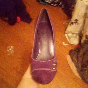 Purple high heels